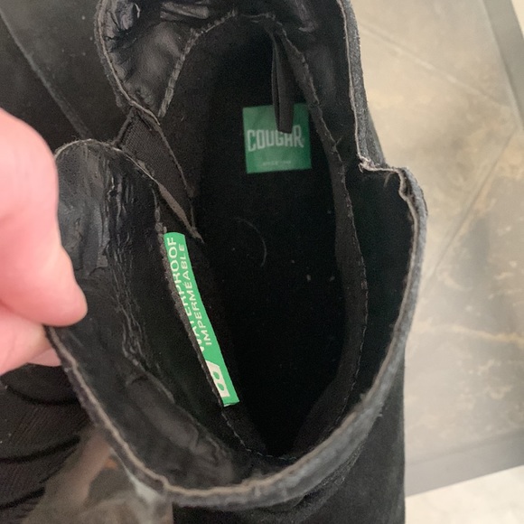 COUGAR Astro Black Silky Suede Hidden Wedge Pull On Waterproof Ankle Boot Bootie - Picture 8 of 11